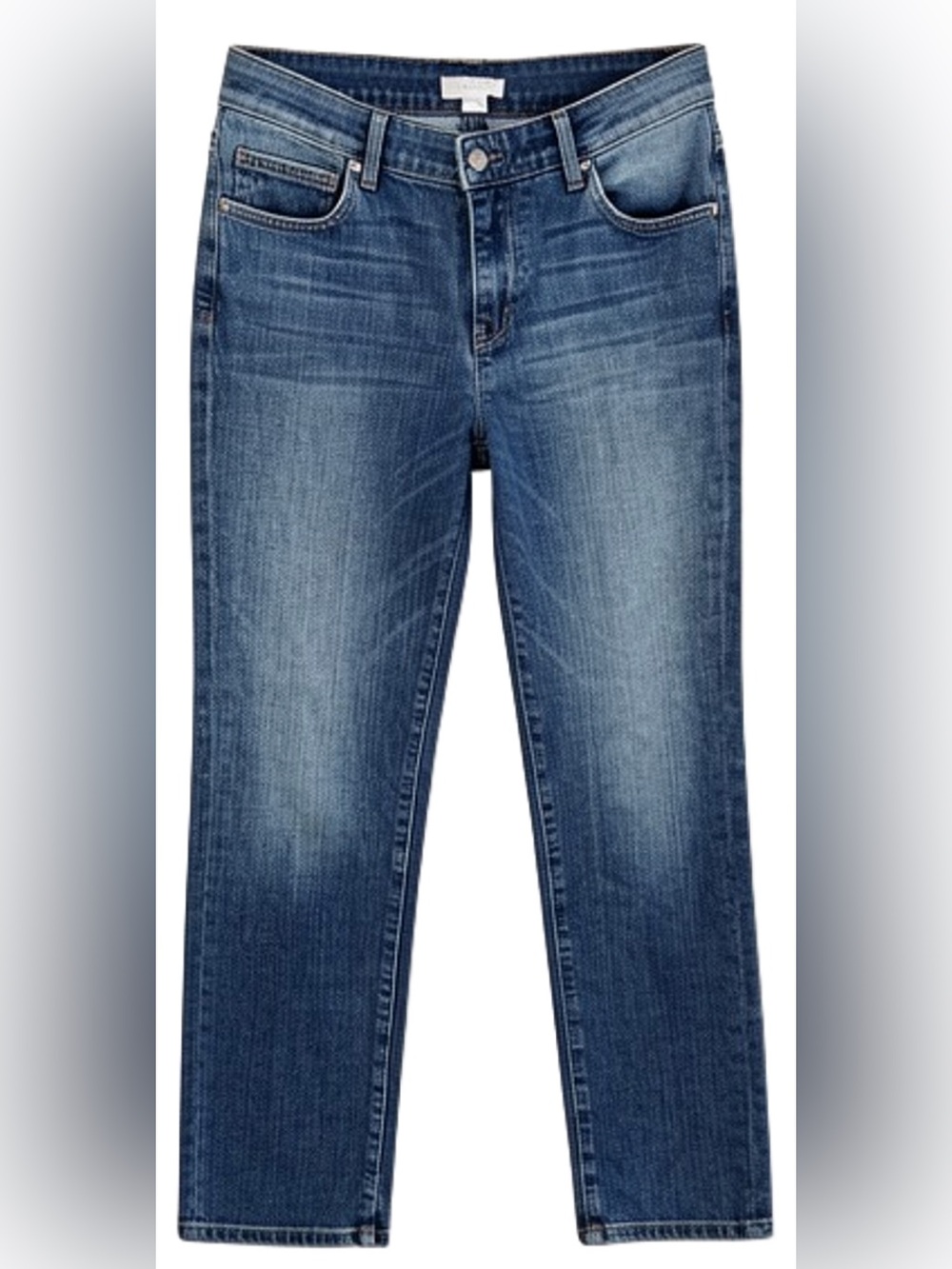 Eileen Fisher Organic Cotton With Stretch Straight Leg Blue Jeans 6